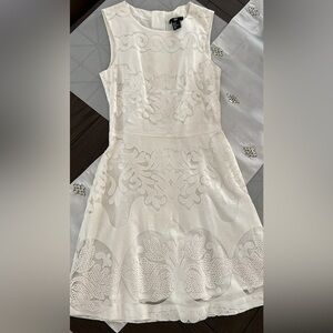 H&M White lace Dress with 100% cotton lining